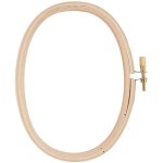 Darice Wood Hoop 3" x 5" Oval (image for) Darice Wood Hoop 3" x 5" Oval